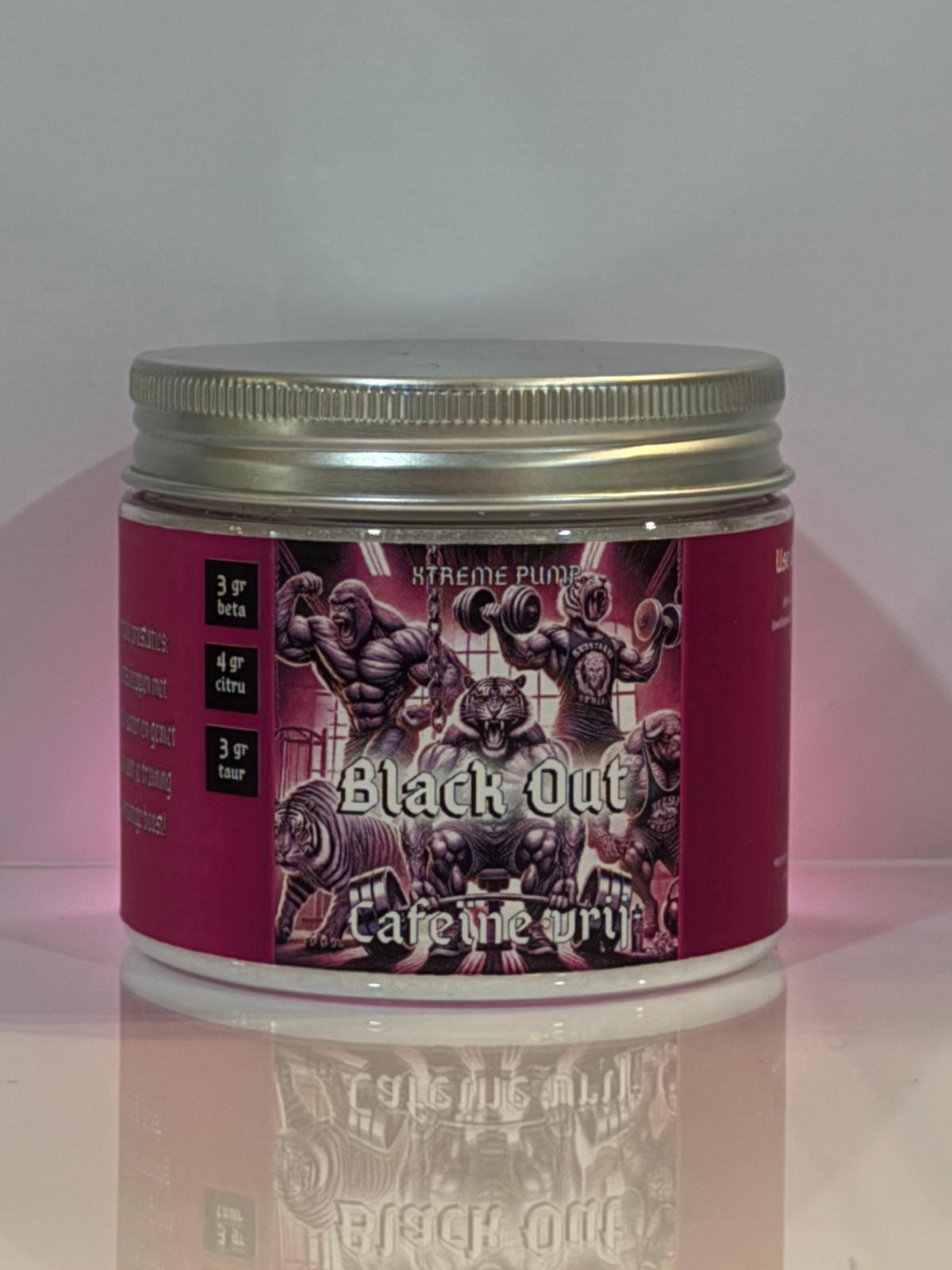 Black Out pre-workout cafeïne vrij